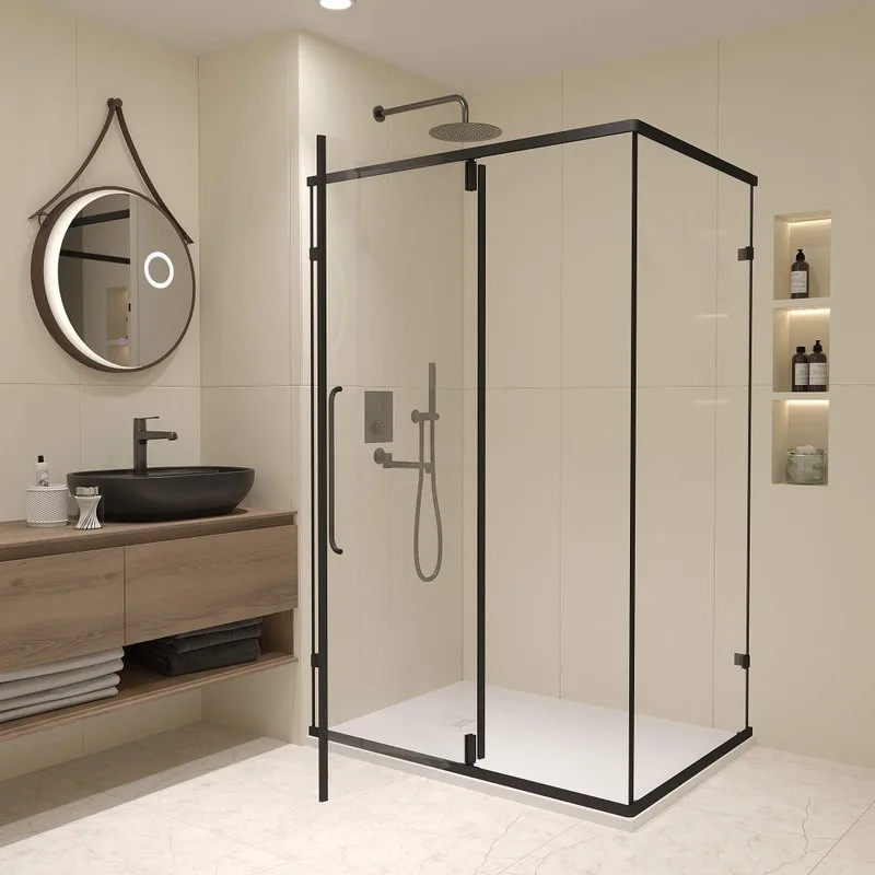 Душевой уголок RGW Classic CL-046-B 120х80x185, профиль матовый черный, стекло прозрачное Sancos — официальный сайт