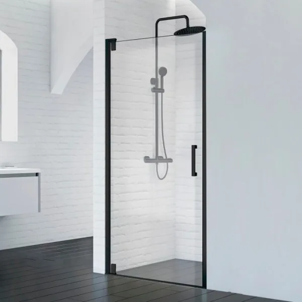Душевая дверь в нишу BelBagno Marmi B-1-90-C nero Sancos — Оригинал