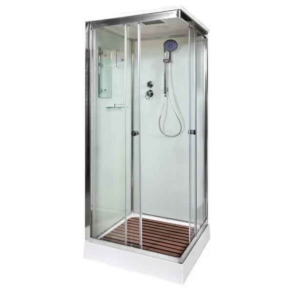 Душевая кабина DTO K408S 80х80, с электрикой, профиль хром, стекло прозрачное Sancos — Оригинал