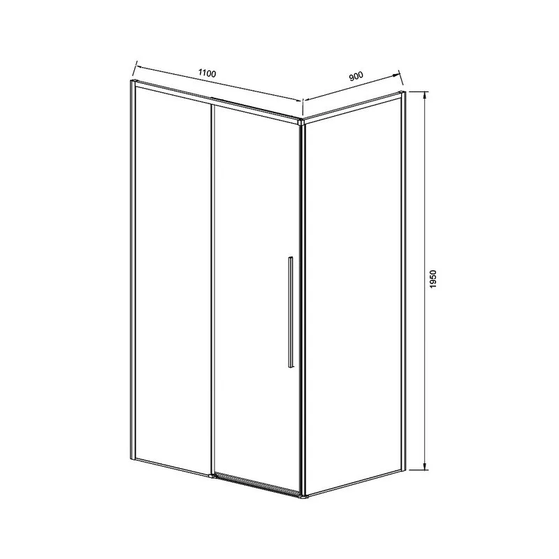 Душевой уголок Vincea Slim-N VSR-4SN9011CLG 110х90, профиль брашированное золото, стекло прозрачное Sancos — официальный сайт