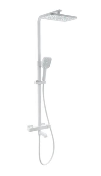 Душевая стойка Wonzon & Woghand STAY 3 WW-B3026-T1-MW, матовая белая Sancos — Оригинал