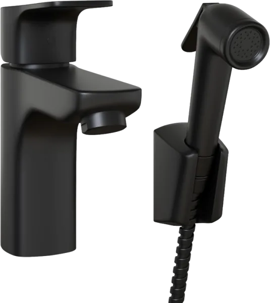 Смеситель для раковины Paini Viva Style P4YO205/574 с гигиеническим душем, черный Sancos — Оригинал