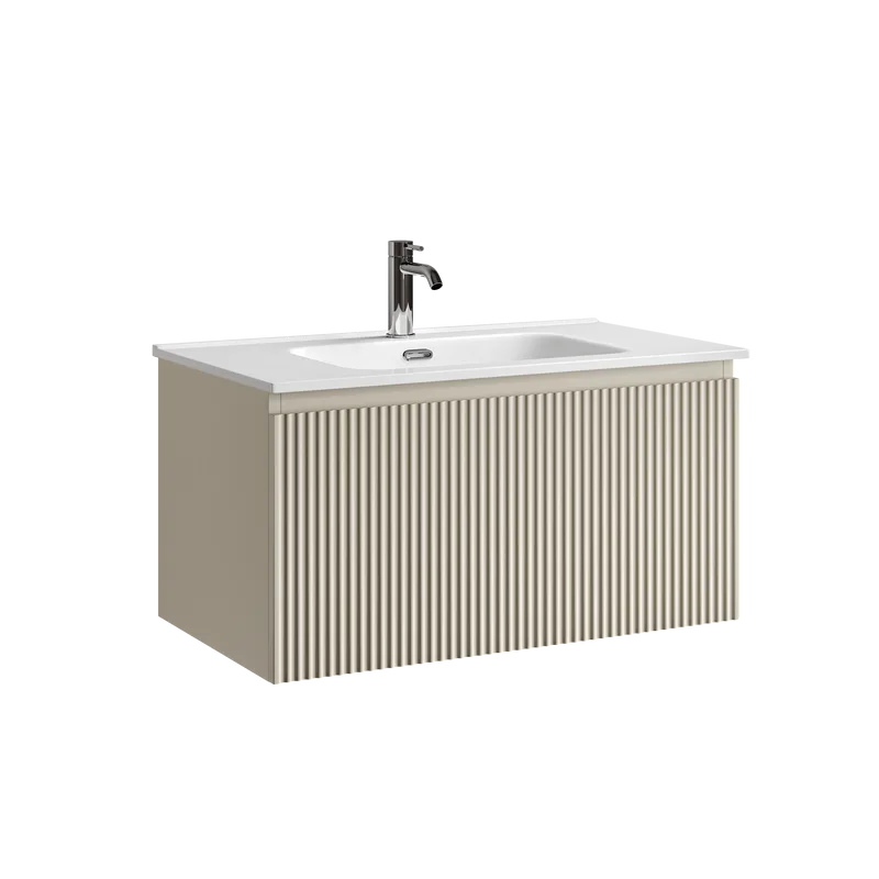 Тумба под раковину Sancos Snob R 1.0 80 подвесная Beige soft (капучино), SNR1.080CE Sancos — официальный сайт