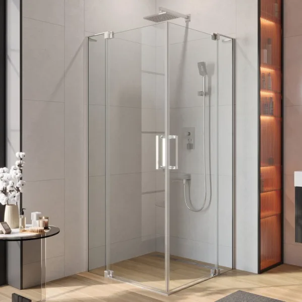 Душевой уголок Cezares Slider AH 2 90/100-100/110 C Cr профиль хром, стекло прозрачное Sancos — Оригинал