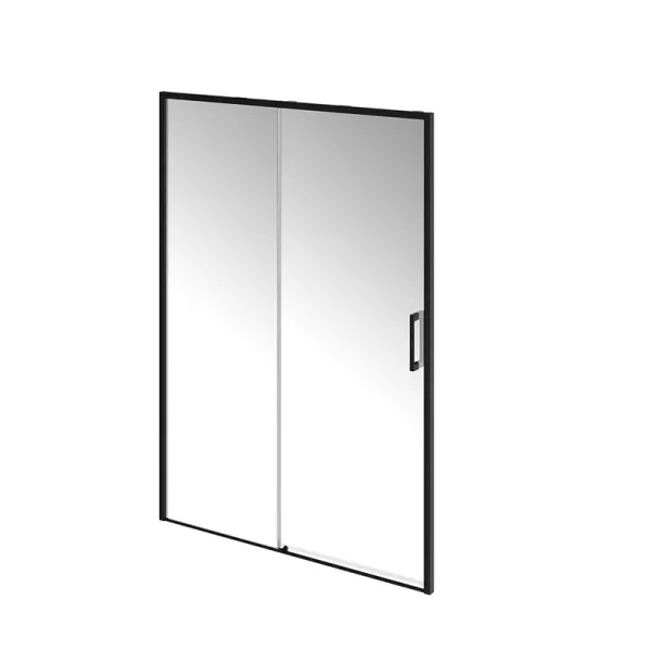 Душевая дверь в нишу KERAMA MARAZZI Lindo LN.140.SD.BLK.M профиль черный матовый, стекло прозрачное Sancos — Оригинал
