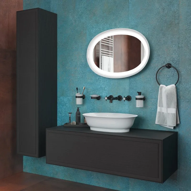 Зеркало Laufen The New Classic 50 белое, с подсветкой Sancos — официальный сайт