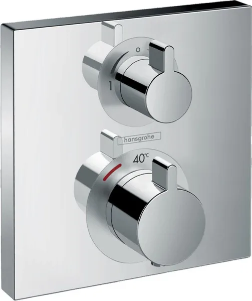 Термостатический смеситель встраиваемый Hansgrohe Ecostat Square 15714000, для душа, хром Sancos — Оригинал