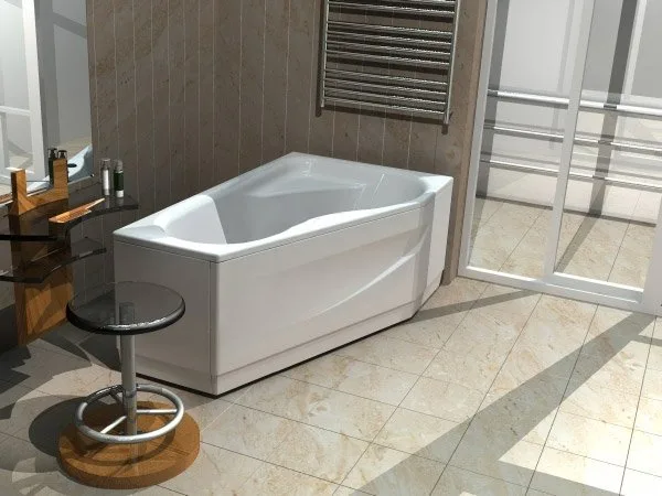 Акриловая ванна AQUATEK Медея MED180-0000038 R 170x95 см, угловая, правая, пристенная, белая Sancos — официальный сайт