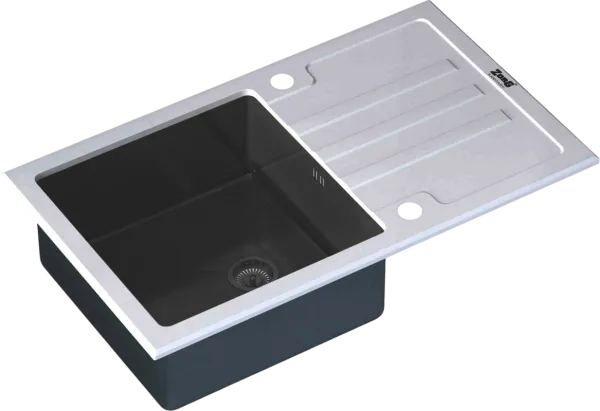 Мойка кухонная Zorg Glass GL-7851-WHITE-GRAFIT графит Sancos — Оригинал