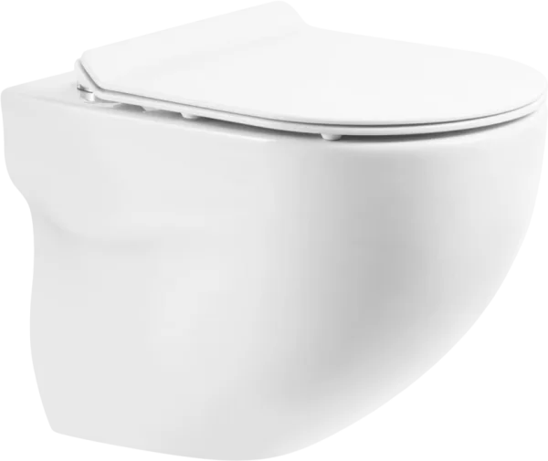 Унитаз подвесной BelBagno Onda BB066CHR BB2111SC с микролифтом, безободковый, глянцевый белый Sancos — Оригинал
