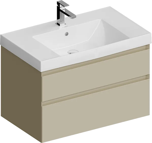 Тумба под раковину без столешницы KERAMA MARAZZI Cubo 80 подвесная, лимо матовая Sancos — Оригинал
