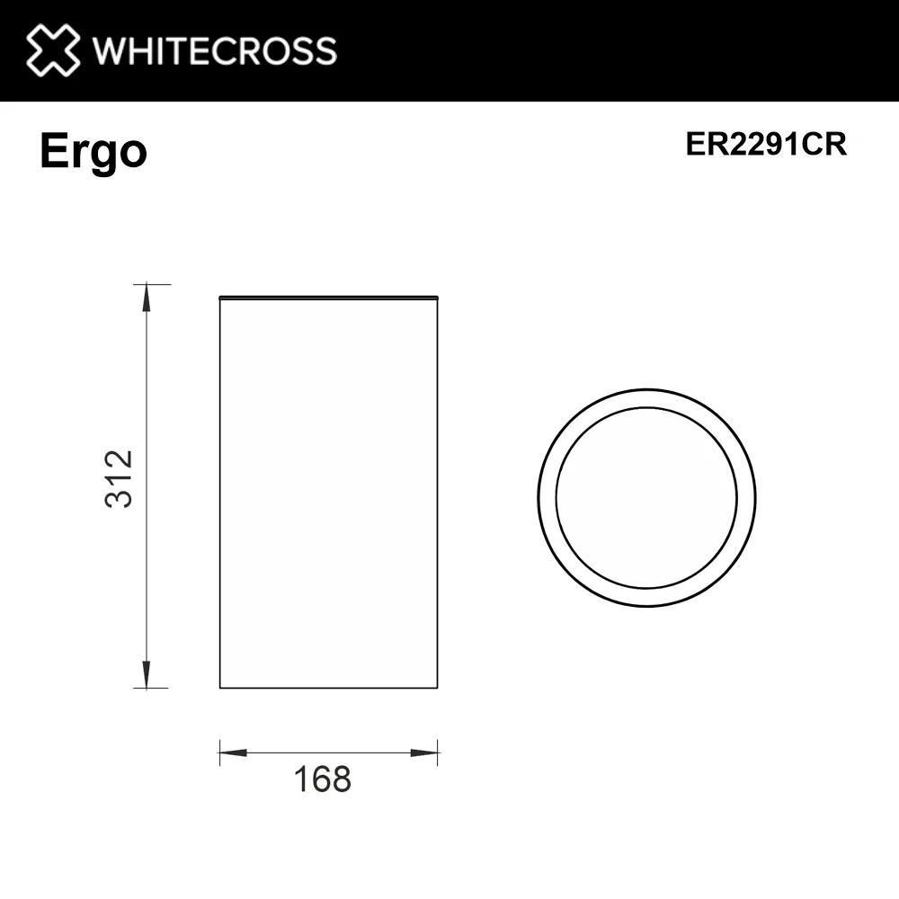Мусорное ведро WHITECROSS Ergo ER2291CR 4 л, открытое, хром Sancos — официальный сайт