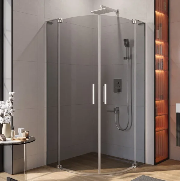 Душевой уголок Cezares Slider R 2 90/100 Grigio Cr профиль хром, стекло серое Sancos — Оригинал