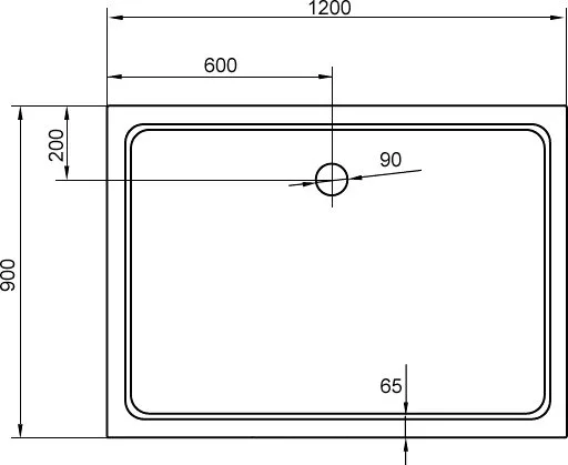 Поддон для душа Cezares Tray SMC TRAY-M-AH-120/90-35-W Sancos — официальный сайт