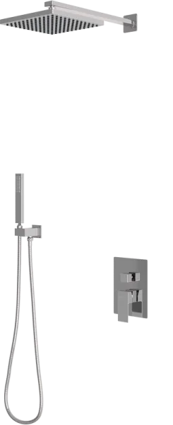 Душевой комплект Berges Figure 2S 071031, С ВНУТРЕННЕЙ ЧАСТЬЮ, хром Sancos — Оригинал
