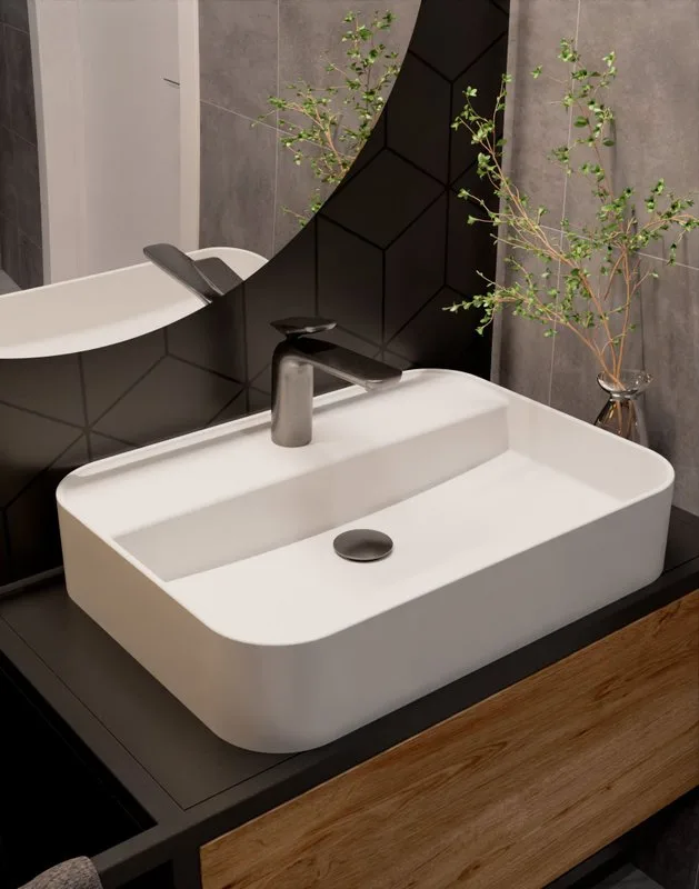 Смеситель для раковины металл Gun Metal, AQUAme Como AQM6510GM Sancos — официальный сайт