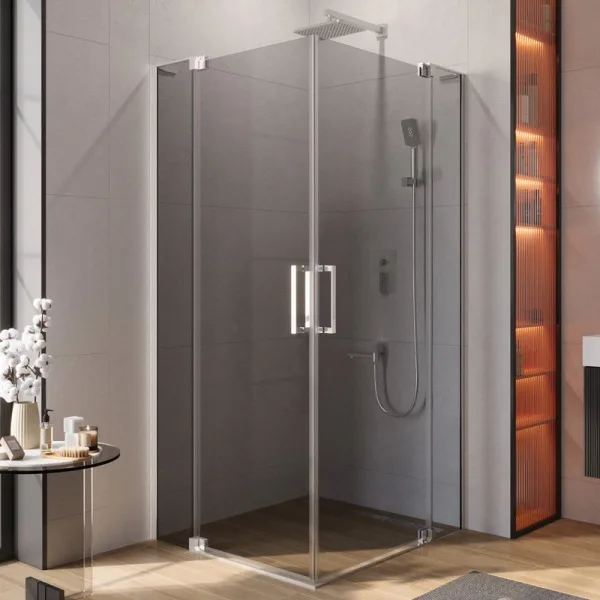 Душевой уголок Cezares Slider AH 2 80/90-100/110 Grigio Cr профиль хром, стекло серое Sancos — Оригинал