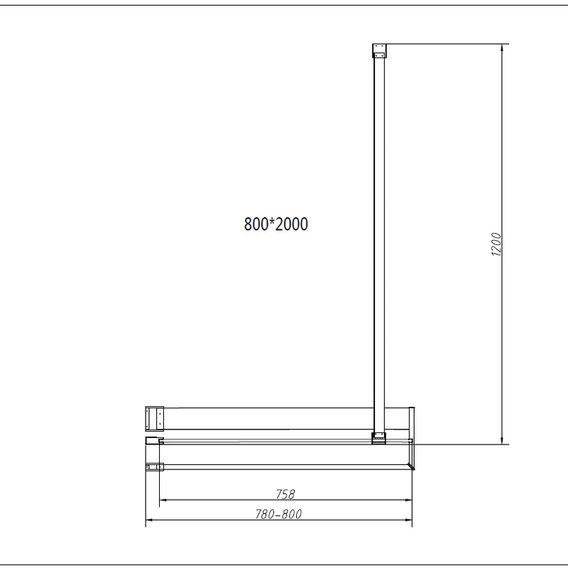 Душевая перегородка Vincea Walk-in HR VSW-4HR800CLG 80 см, профиль брашированное золото, стекло проз Sancos — официальный сайт