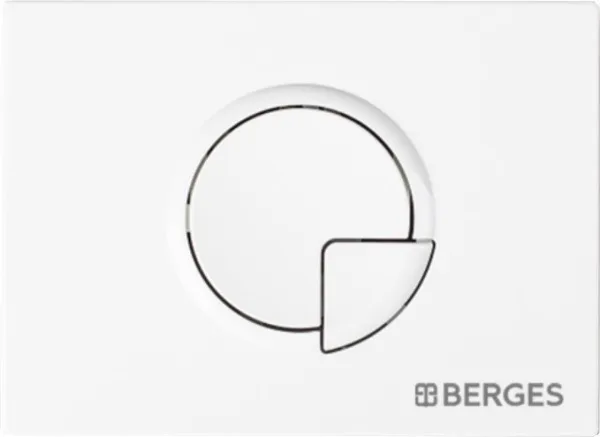 Кнопка смыва Berges Novum R1 белый, глянец Sancos — Оригинал