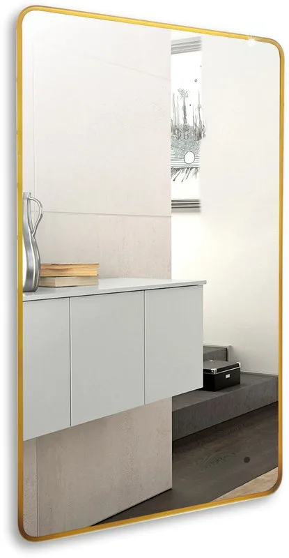 Зеркало Art&Max Siena S 60х100 золото, с LED-подсветкой, 6000К Sancos — официальный сайт