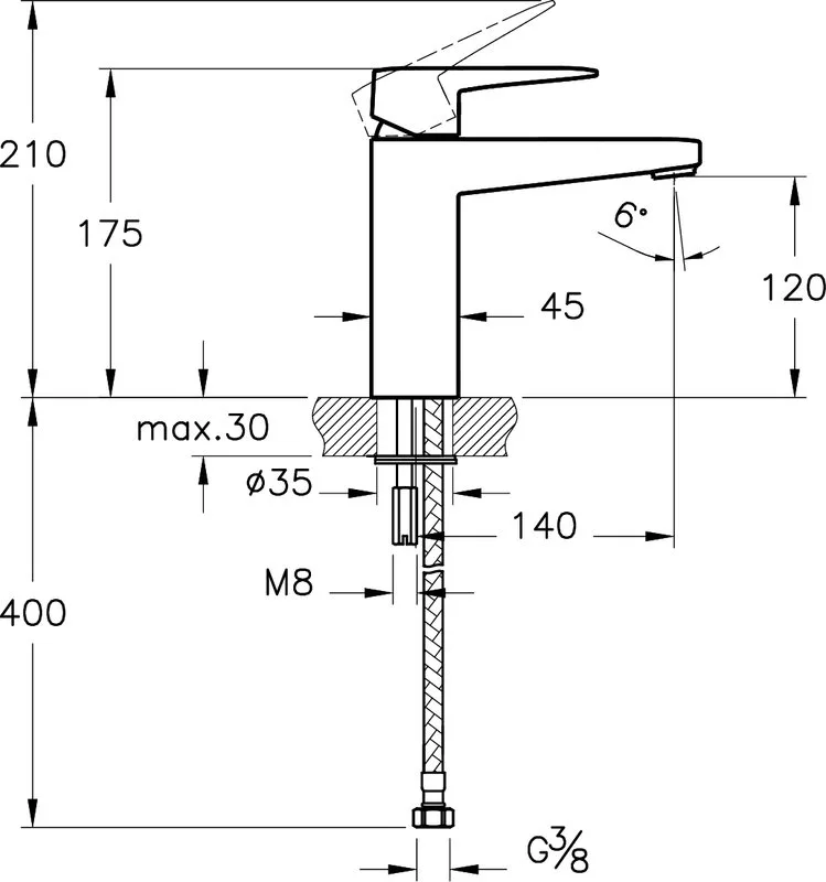 Смеситель для раковины VitrA Root Square A4273136EXP черный Sancos — официальный сайт
