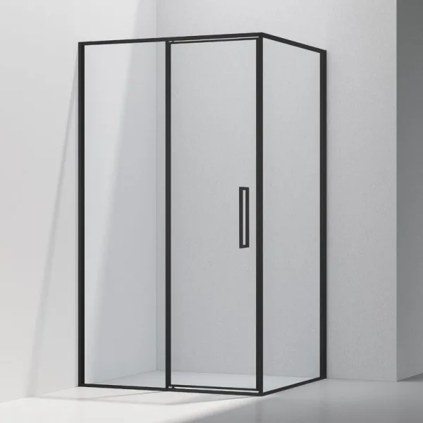 Душевой уголок Vincea Slim VSR-4SLP9012CLB 120х90 см, профиль матовый черный, стекло прозрачное Sancos — Оригинал