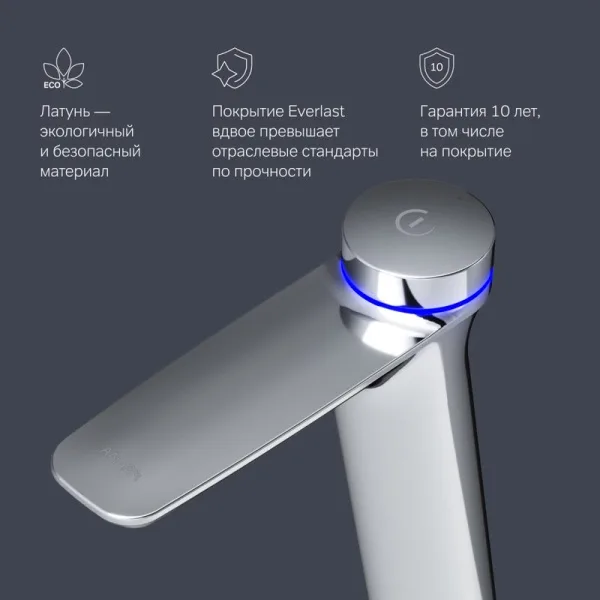 Термостатический смеситель AM.PM Inspire V2.0 F50A92400 TouchReel электронный Sancos — Оригинал