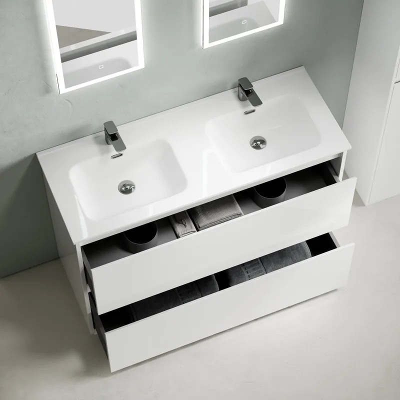 Тумба под раковину Sancos Libra Floor 120 напольный белый глянец, LB120F-2W Sancos — официальный сайт