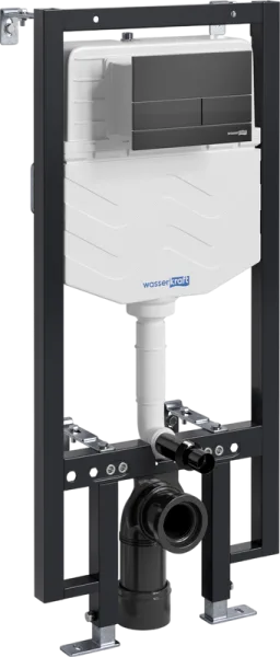Система инсталляции для унитазов Wasserkraft Vils 56TLT.010.ME.MB04, с кнопкой смыва матовой черной Sancos — Оригинал