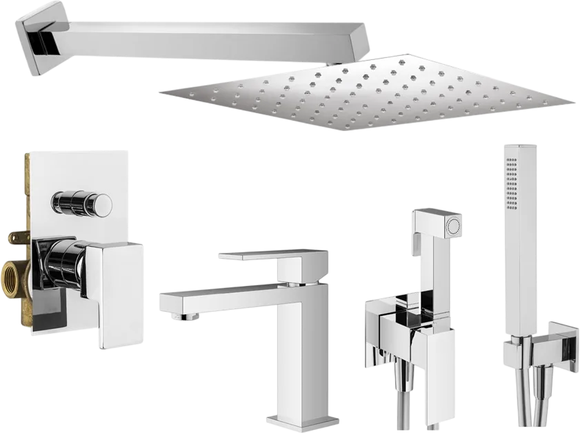 Комплект для ванной Plumberia Selection Tag KITZTG15CR53 С ВНУТРЕННЕЙ ЧАСТЬЮ, хром Sancos — официальный сайт