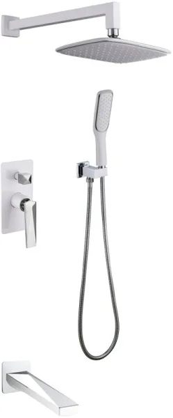 Душевой комплект Boheme Venturo 374-W-2, белый, хром Sancos — Оригинал