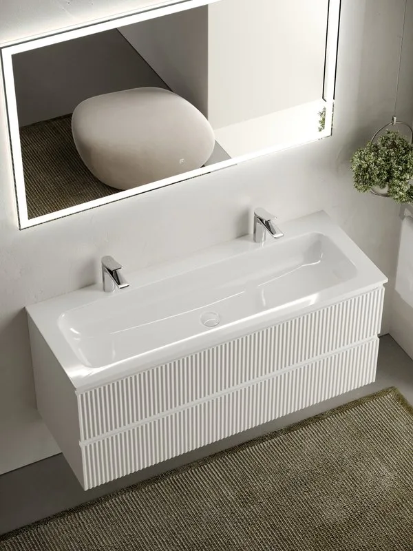 Тумба под раковину Sancos Snob R 120 подвесная Bianco (белый), SNR120W Sancos — официальный сайт