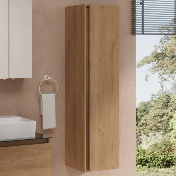 Шкаф-пенал для ванной VitrA Nuo 35 золотой дуб Sancos — Оригинал