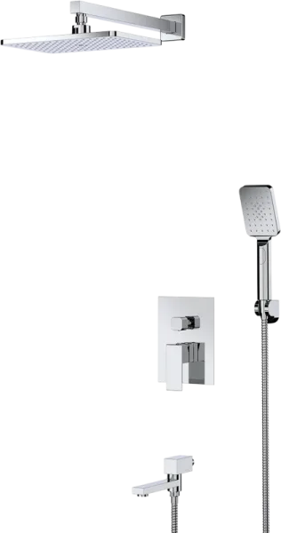 Душевой комплект Cezares Slider SLIDER-VDSET-01, С ВНУТРЕННЕЙ ЧАСТЬЮ, хром Sancos — Оригинал