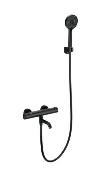 Термостатический смеситель Wonzon & Woghand WW-B3029-A1-MB, для ванны с душем, матовый черный Sancos — Оригинал