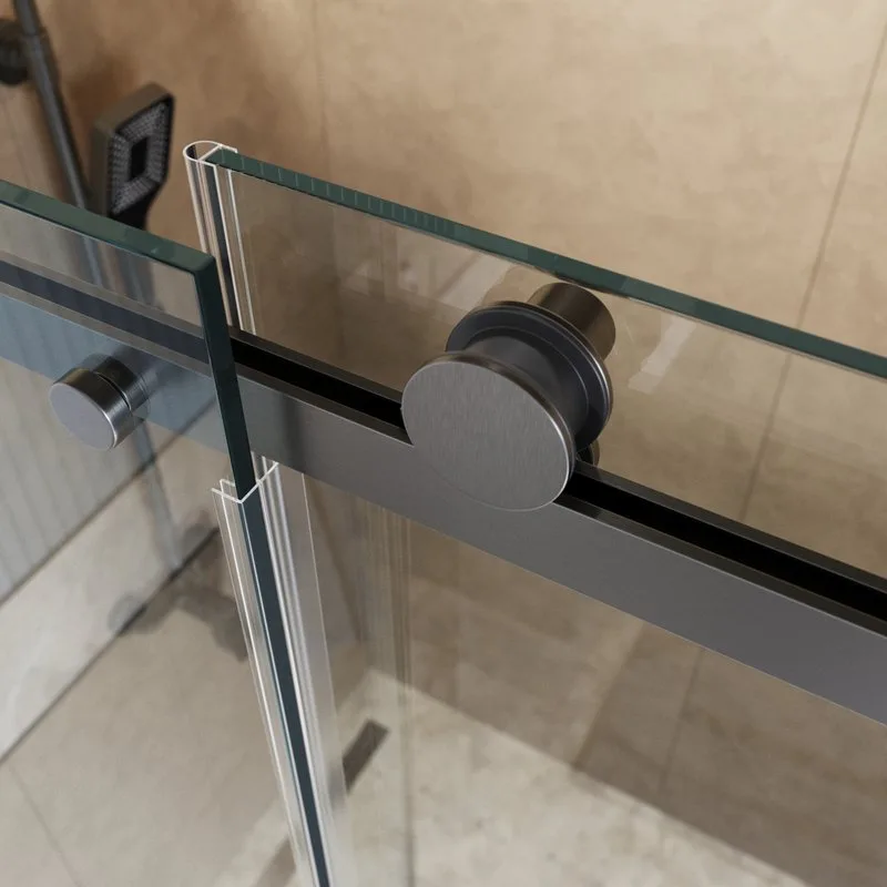 Душевой уголок BelBagno Soft Close-2 AH-1-100/90-C-GM профиль оружейная сталь Sancos — официальный сайт