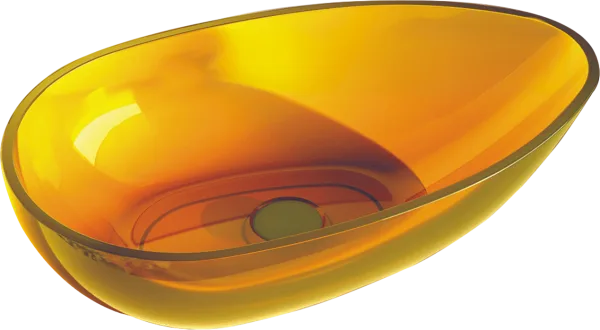 Накладная раковина Abber Kristall AT2811 amber, желтая Sancos — Оригинал