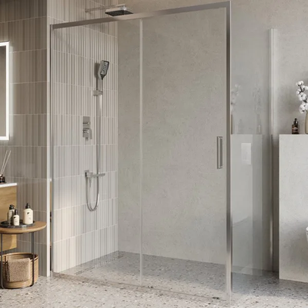 Душевой уголок BelBagno Luce AH-1-150/100-C-Cr профиль хром, стекло прозрачное Sancos — Оригинал