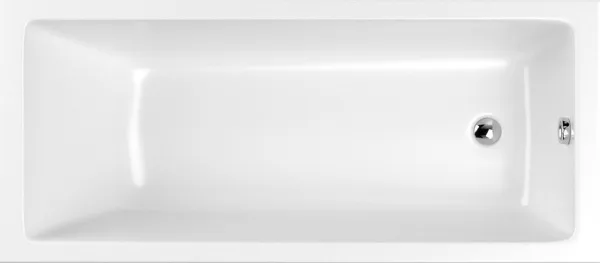 Акриловая ванна WHITECROSS Wave Slim 160x80 см, встраиваемая, белая Sancos — Оригинал