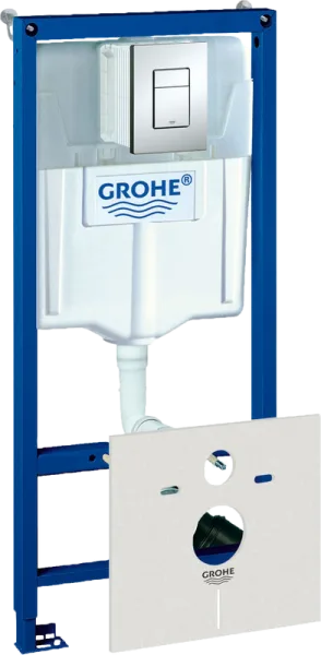 Система инсталляции для унитазов Grohe Rapid SL 38775001H, 4 в 1 с кнопкой смыва и шумоизоляцией Sancos — Оригинал