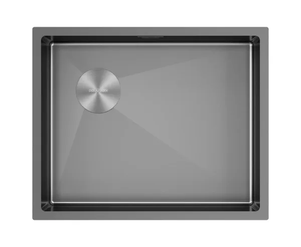 Мойка кухонная Paulmark Next-Skew 54-L UNI, PM885444-L-GM вороненая сталь Sancos — Оригинал