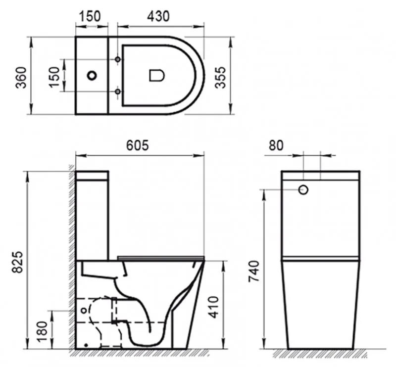 Чаша для унитаза-компакта BelBagno Flay-R BB2149CPR Sancos — официальный сайт