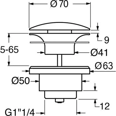 Донный клапан для раковины GSI PVC04 серый Sancos — официальный сайт