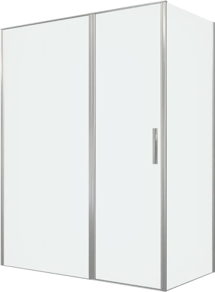 Душевой уголок Allen Brau Priority 160x80, профиль серебро браш, стекло прозрачное Sancos — Оригинал