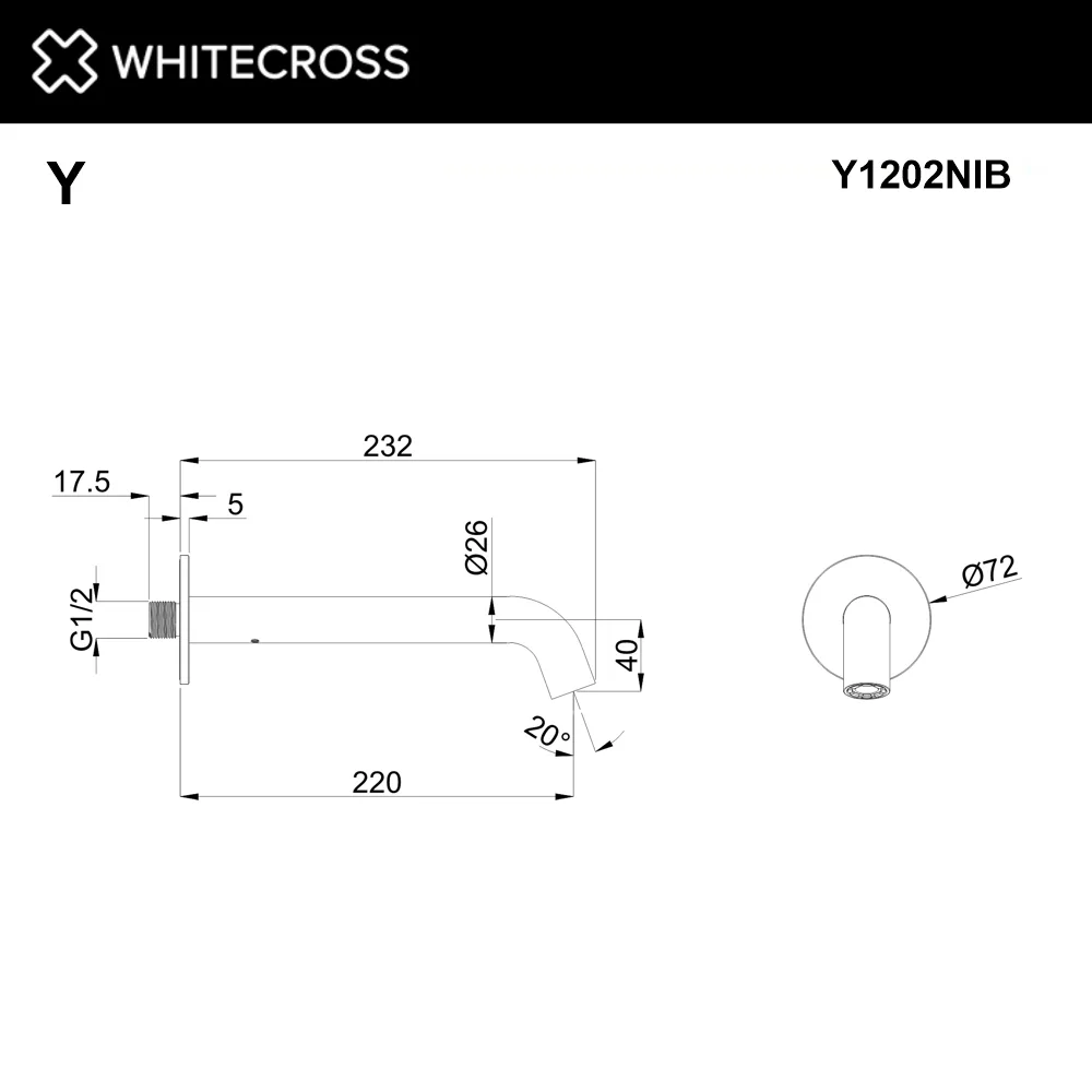 Излив WHITECROSS Y Y1202NIB брашированный никель Sancos — официальный сайт