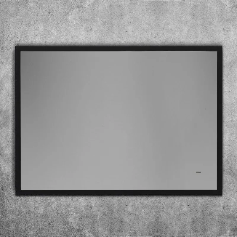 Зеркало Art&Max Aversa 90х65 черное, с LED-подсветкой, 6000К Sancos — официальный сайт