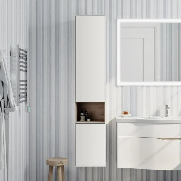 Шкаф-пенал для ванной KERAMA MARAZZI Plaza Modern 170 белый глянцевый Sancos — Оригинал