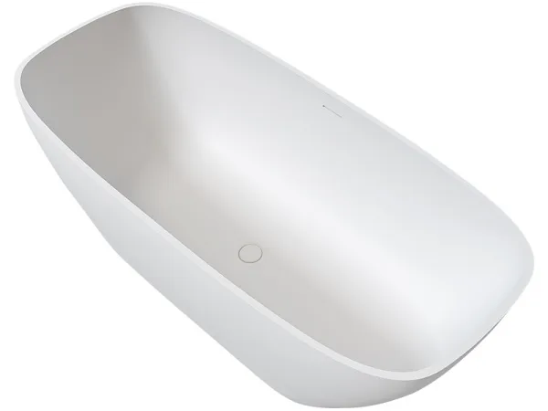 Ванна из искусственного камня Uni-Flo Cono 170x80 см, отдельностоящая белая матовая Sancos — Оригинал