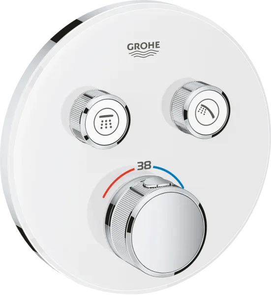 Термостатический смеситель встраиваемый Grohe Grohtherm SmartControl 29151LS0 для душа, moon white Sancos — Оригинал