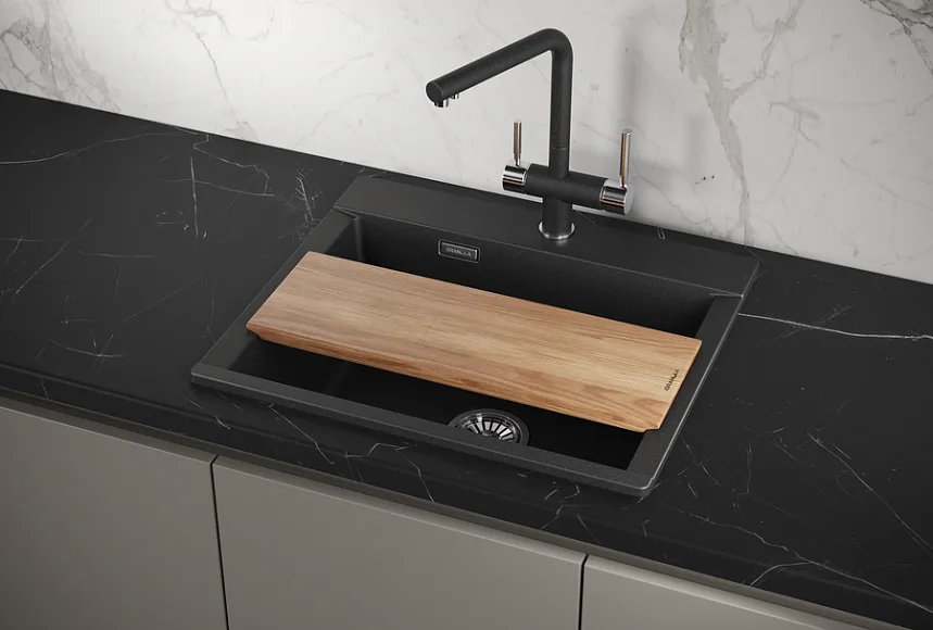 Мойка кухонная Granula Estetica 5804, черный Sancos — официальный сайт